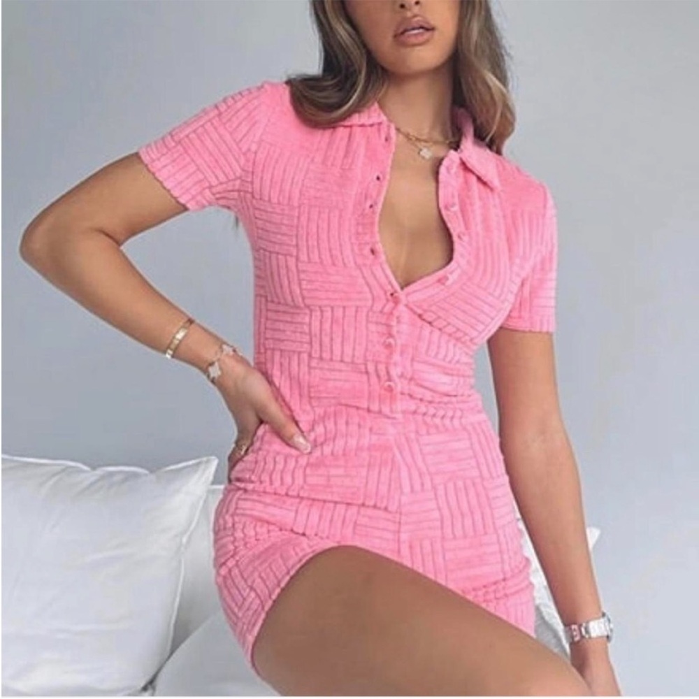 White Fox Botique Pink Romper
